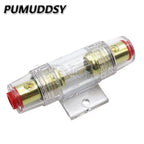 1PCS Gold Plated Glass AGU Fuse Fuses Pack Car Audio Amp Amplifier 10A 15A 20A 25A 30A 40A 50A 60A 70A 80A 100A Car Fuse 10*38MM