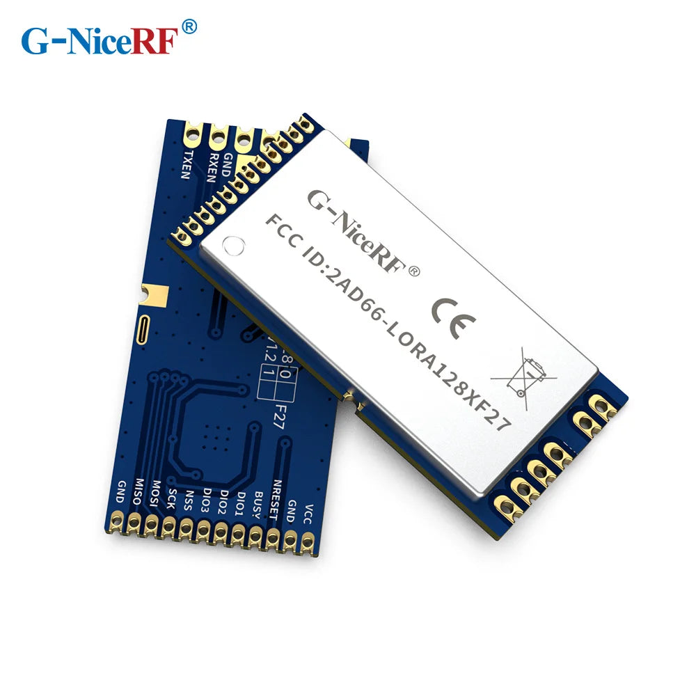 G-NiceRF| 2 PCS LORA1280F27 CE & FCC SX1280 500mW Long Range 2.4GHz LoRa Wireless Transceiver Module