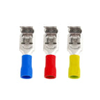 50Pcs PBDD Piggy Back Disconnectors, Pre-insulated Wire Terminals (Red/Blue/Yellow 1.25-5.5mm) - Insulated Spade Connectors