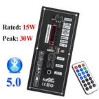 DIY Digital BT Amplifier Subwoofer Board 30W Amp DC 5V MP3 Decoder Board with BT5.0 USB Module and Remote Control for Speakers