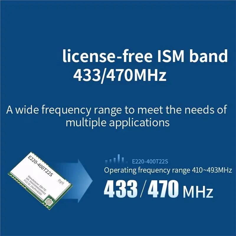 New Arrivals-LLCC68 E220-400T22S Lora Module 433Mhz 470Mhz 22Dbm Long Range UART WOR Wireless Transmitter Receiver
