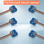 Drill-Free & Partitioned Touch Sensor - Multi-Function Wood Penetration Switch, DC5-24V for Wardrobe Cabinet Wooden Furniture,