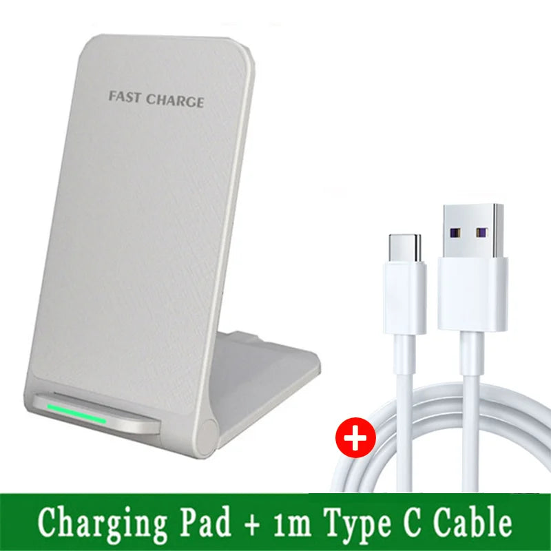 65W Wireless Charger Stand Pad For iPhone 17-12 Pro X XS Max XR 8 Samsung Xiaomi Induction Fast Charging Dock Station
