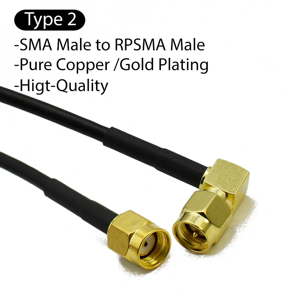 RG174 SMA to SMA Male Female Straight Right Angle Antenna extension jumper RF Pigtail Adapter Cable For WIFI 3G 4G GSM Antenna