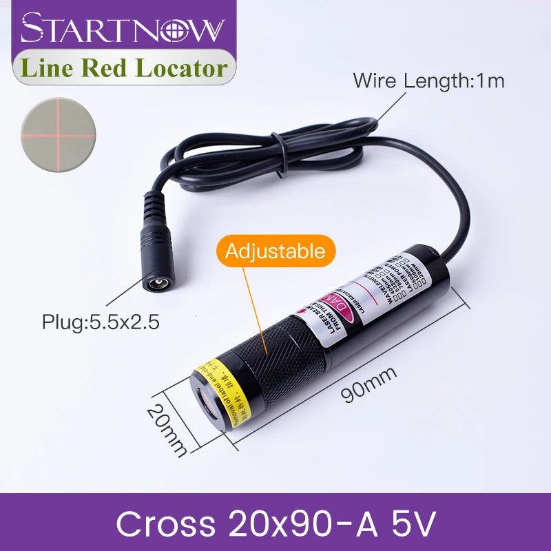 Light Red Cross Positioner 660nm 100mw Laser Diode Module Focusable Beam Cross Laser Locator For Woodworking Carving Machine