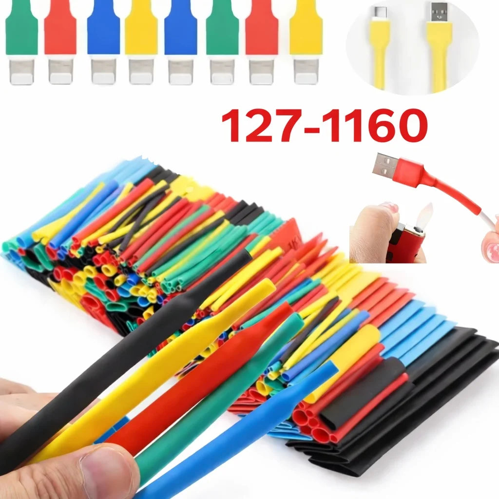 127-1160 Heat-shrink Tubing Thermoresistant Tube Heat Shrink Wrapping Kit Electrical Connection Wire Cable Insulation Sleeving