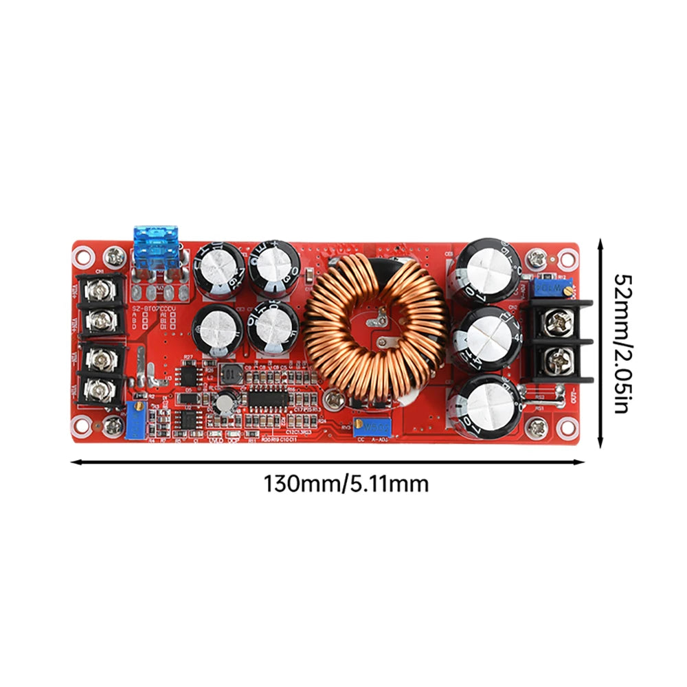 1800W 40A DC-DC Boost Converter Step Up Power Supply Module 10-60V To 12-90V Adjustable Voltage Charger 1200W 20A Boost Module