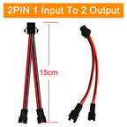 2Pin 3Pin 4Pin 5Pin 6Pin LED Splitter Connector JST SM Male Female Wire Cable For WS2812 WS2811 SK6812 RGB RGBW Led Strip