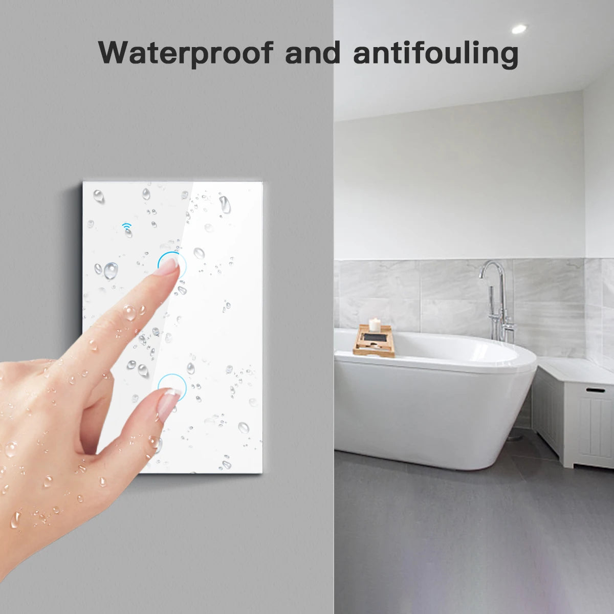 Melery Matter over WiFi Smart Light Wall Switch Touch Sensor Glass Panel Remoted Google/Apple Home Siri Alexa Homekit Smarttings