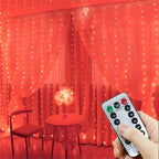 USB Curtain Lights - 8 Lighting Modes LED Fairy String Light for Christmas Halloween New Year Wedding Party Home Garden Decor