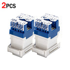 1-10Pack High-speed Cat6/Cat5 Keystone Jacks RJ45 Network Module with Dustproof Door Computer Network Cable Module Adapters