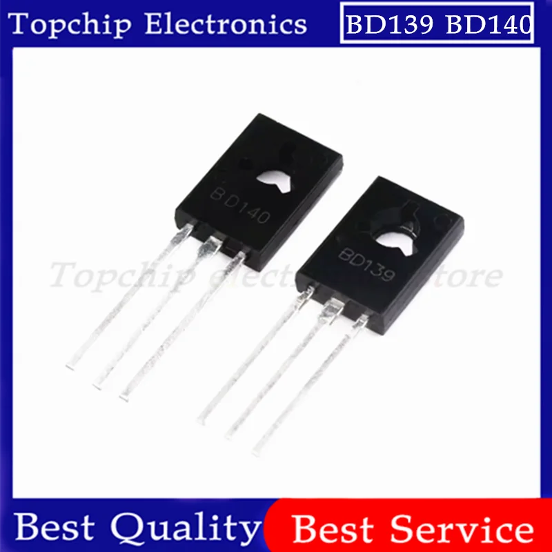 20Pcs/lot BD139 + BD140 Each 10pcs Transistor TO-126 NPN PNP 80V 1.5A TO126 Silicon Triode Transistor
