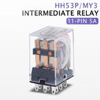 2PCS Miniature Coil General Electromagnetic Intermediate Relay Switch HH52P 53P 54P 62P 63P LED 12/24VDC 110/220VAC