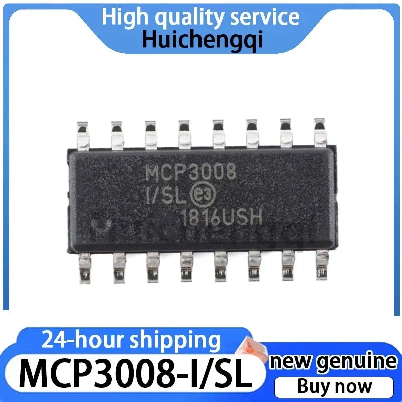 1PCS MCP3008-I/SL SOIC-16 10 Bit 8-channel Analog-to-digital Converter Chip