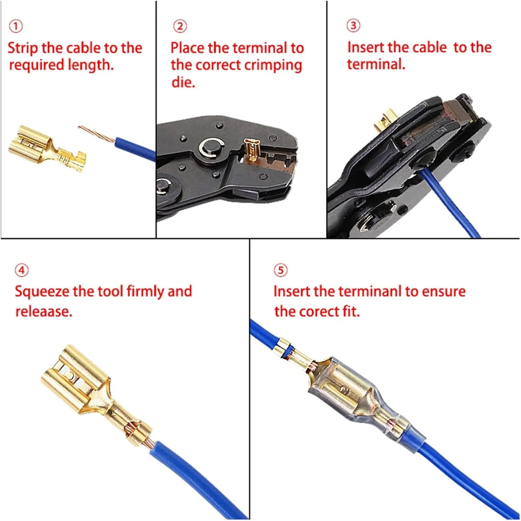 600Pcs 2.8/4.8/6.3mm Male Female Spade Connectors Wire Crimp Terminal Block with Insulating Sleeve Assortment Kit Going