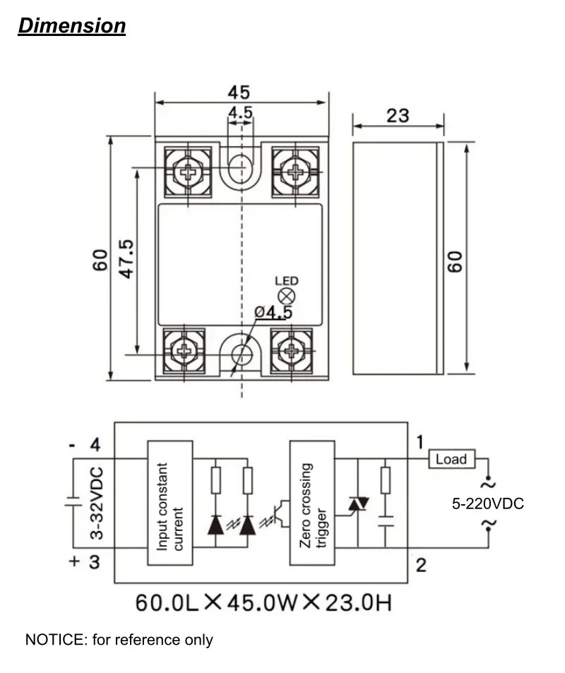 DC to DC Solid State Relay 12V 24V VDC Input 200VDC Load Voltage Regulator Tramsformer Power Protection 10A 25A 40A 60A 100A SSR