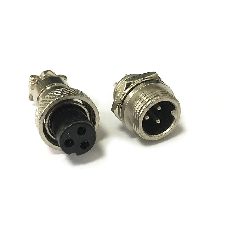 1 Set GX12 Nut Type Male & Female Electric Wire Panel Connector 2/3/4/5/6/7 Pin 12mm Circular Power Aviation Socket & Plug NEW