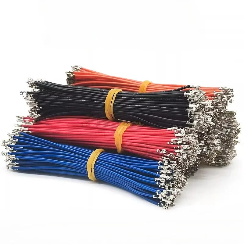 100pcs SH GH MX 1.0mm 1.25mm Single Double Head Terminal Crimp Colorful Electronic 10/15/20/30cm PVC Wire Without Housing