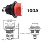 50A 100A 200A 300A Car Battery Disconnect Cut Off Kill Switch Rotary 12V 24V DC Power Isolator Auto Motorcycle Boat Accessories