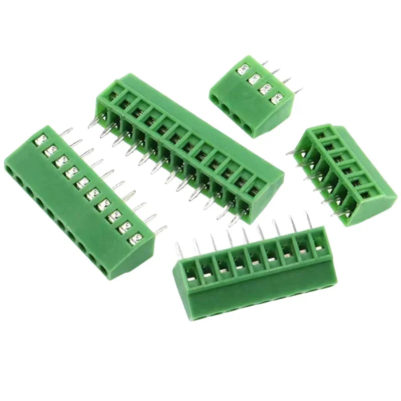 10pcs 2.54MM PCB Universal Screw Terminal Blocks Connector 2/3/4/5/6/7/8/9/10-12 Pin/Poles KF128 Straight Pin Copper
