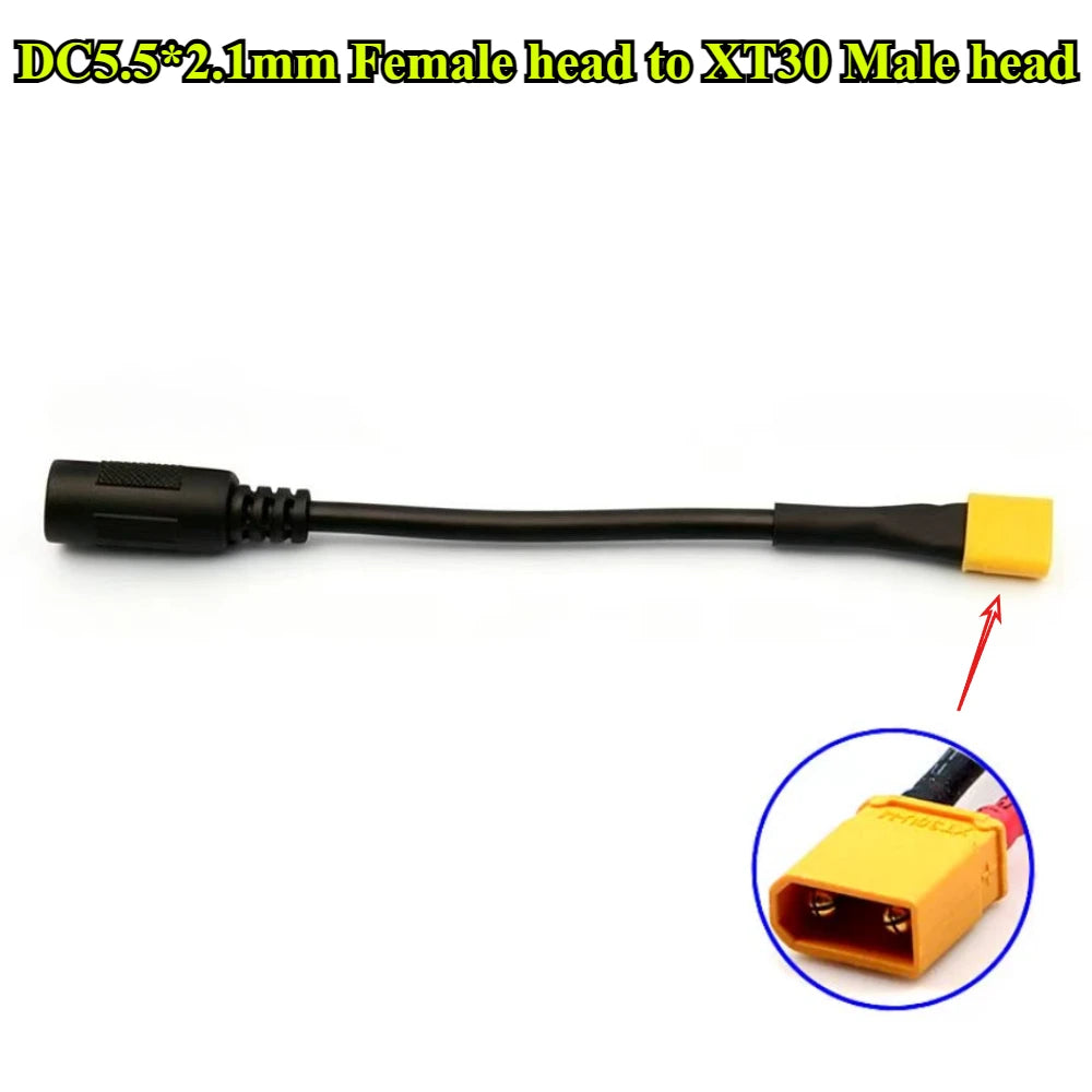 3/5Pcs JST SM XT60 XT30 T Plug Male/Feamle to DC5.5*2.1mm Female Connector Battery Charging Adapter Cable for DC Power Charger