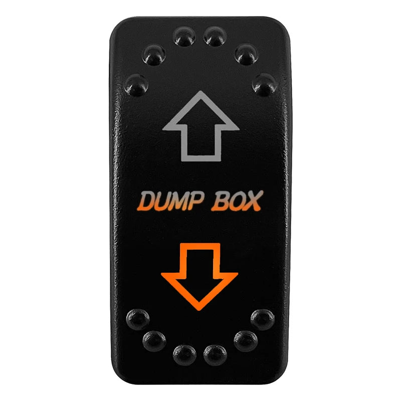 12V/24V Waterproof DPDT Momentary Rocker Switch ON-OFF-ON Arrows Winch In/Out Up/Down Toggle for Jeep, Dump Trailer, Truck, Boat