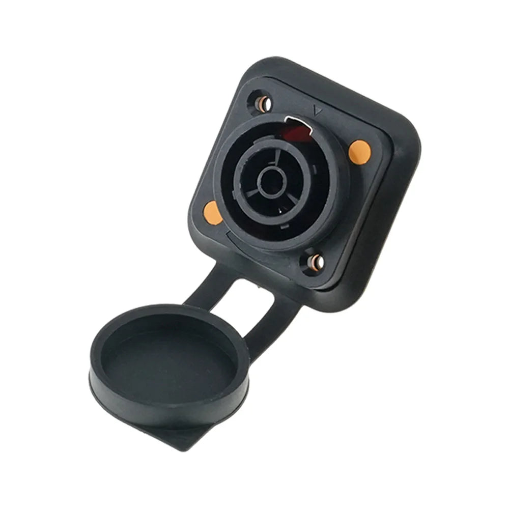10PCS Waterproof PowerCON True Locking Connector 3-Pin  Male Plug Jack, IP65 PA66 Black/Orange Power Cable Connector