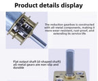 N20 Encoder Motor with Hall Sensor, 6V DC Micro Gear Motor Low Speed, M4 Threaded Shaft for DIY Robotics and Models