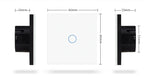 AXUS EU Touch Switch  AC100-240V Power LED 1/2/3 Gang Crystal Glass Panel Wall Lamp Light Switch Sensor Switches Interruttore