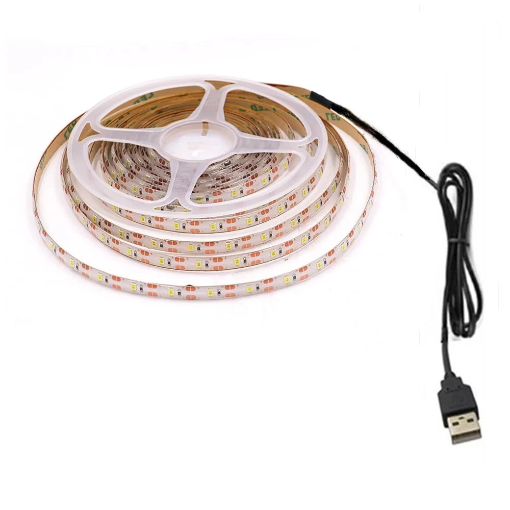 5V USB Led Strip Light SMD 2835 50CM 1M 2M 4M 5M White/Warm White/Red/Blue/Green IP21 Flexible Lighting Ribbon Tape Backlight