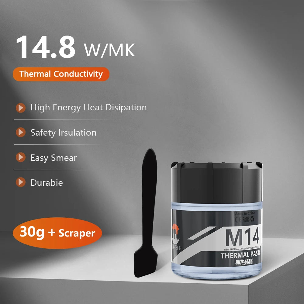 MJ-TECH Thermal Paste 12.4W 14.8W Performance Thermal Conductive Grease For CPU Cooler/Ventilador/GPU/PS5/Laptop/Game PC