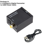 Analog To Digital ADC Audio Converter Optical Coax RCA Toslink Audio Sound Adapter SPDIF Adaptor for Apple TV for Xbox 360 DVD