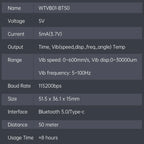 WitMotion WTVB01-BT50 Bluetooth 50m Multi-connected Vibration Sensor, 3-axis Vibration Displacement + Speed + Amplitude+Angle