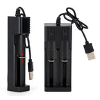 2-Slot Smart 18650 Battery Charger - USB-C Powered Lithium Ion Charger with LED Indicators, Universal Compatibility