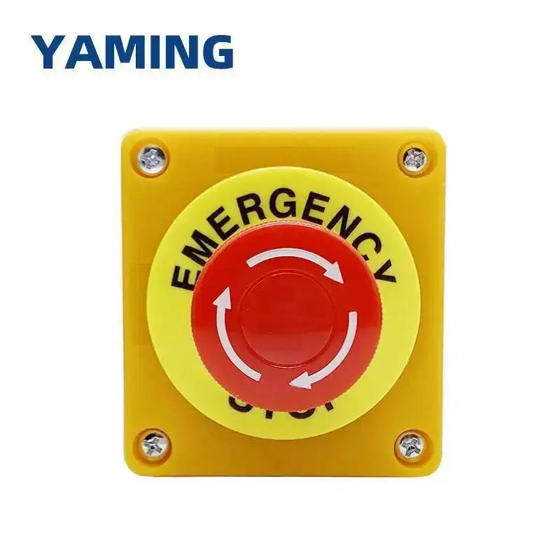 22mm Emergency Stop Push Button Switch 1NO 1NC 10A 660V Waterproof Box Explosion-proof Anti-corrosi Manual Control