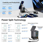 GaN 6 in 1 105W Magnetic Wireless Charger Stand 15W Fast Wireless Charging Desktop Dock Station For iPhone16 15 14 13 Airpod