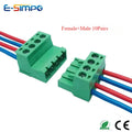 10pcs/sets Female Male Plug Aerial Butt Welding 2EDGRK 15EDGRK-5.08mm 2P-24P Plug-in Solder-free Wire Terminal Block Connector