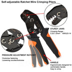 SN-28B Dupont Terminal Crimping Tool 0.25-1.0mm² AWG 23-17 Ratchet Wire Crimper for JST Molex Open Barrel Connectors