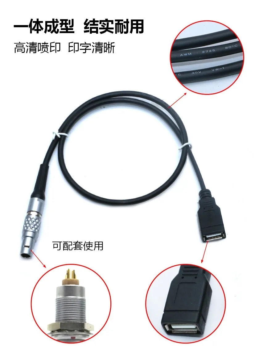 FGG 0B 1B 4Pin to USB 2.0 Male Female Cable Compatible With Lemo Plug-in Self-locking Aviation Plug EGG 00B Male Aviation Plug