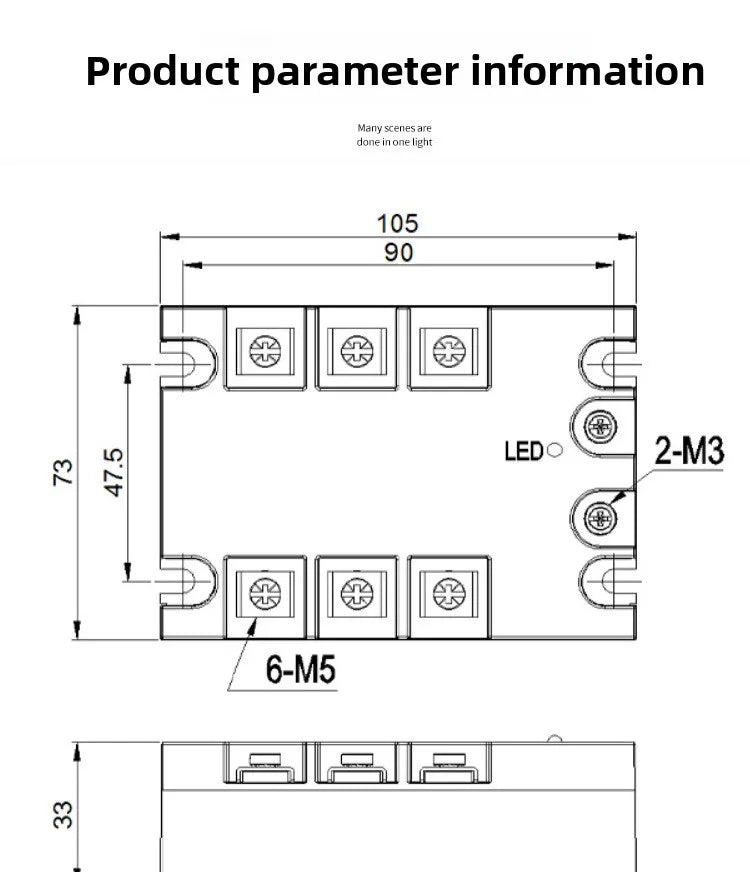 CKELE ZG33 3 Phase Solid State Relay SSR 10A 25A 40A 50A 60A 80A 100A 120A DC 3-32V Control AC 90-480V 380VAC