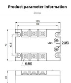 CKELE ZG33 3 Phase Solid State Relay SSR 10A 25A 40A 50A 60A 80A 100A 120A DC 3-32V Control AC 90-480V 380VAC