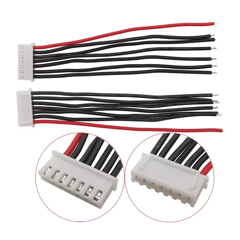 5Pcs JST XH 1S 2S 3S 4S 5S 6S 7S Lipo Battery Balance Charger Cable IMAX B6 Connector Plug 22AWG Silicone Wire 10cm 20cm