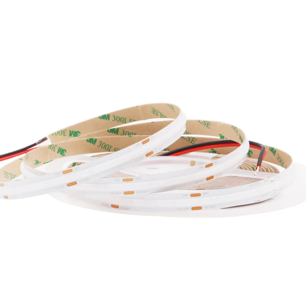 8/10mm COB LED Strip Light 12V/24V 480/528leds/m High Density Warm Cool White Red Blue Green Flexible Linear Tape Lights Bar