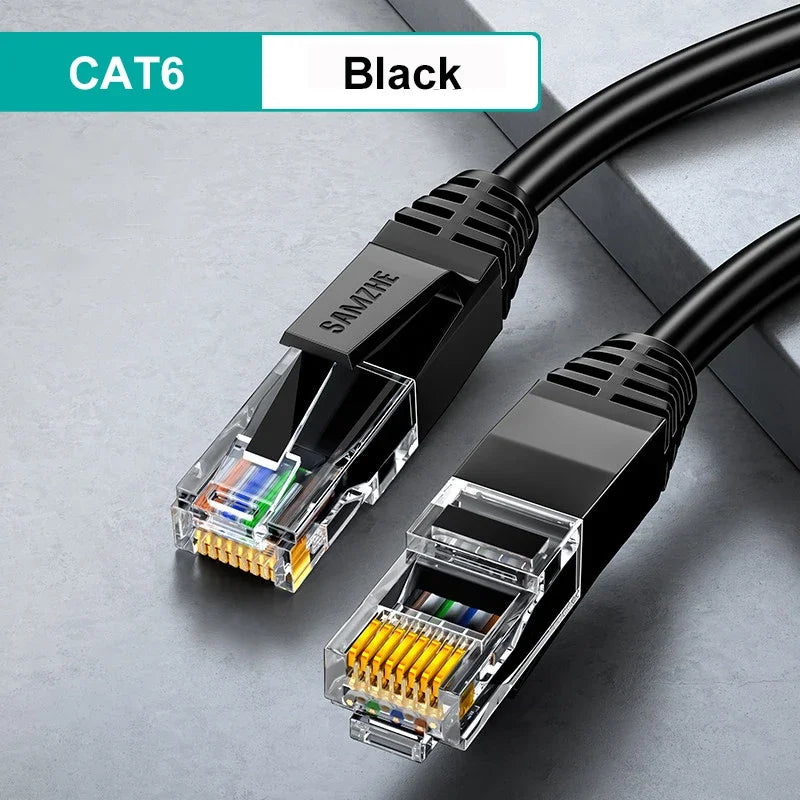 Samzhe 1000Mbps Cat6 Ethernet Cable Gigabit High Speed  Internet Cord RJ45 Shielded Network LAN Cord for PC PS5 PS4 PS3 Xbox