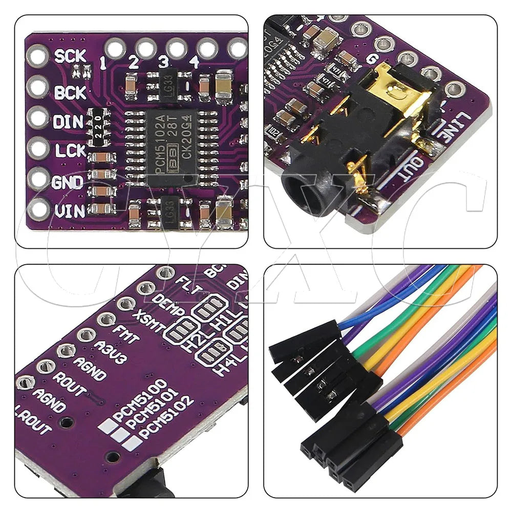 Interface I2S PCM5102A DAC Decoder GY-PCM5102 I2S Player Module For Raspberry Pi pHAT Format Board Digital PCM5102 Audio Board