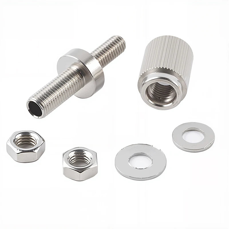 Silver Alloy Binding Post M5X33mm Grounding Terminal with 4MM Banana Wiring Ports