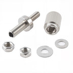 Silver Alloy Binding Post M5X33mm Grounding Terminal with 4MM Banana Wiring Ports