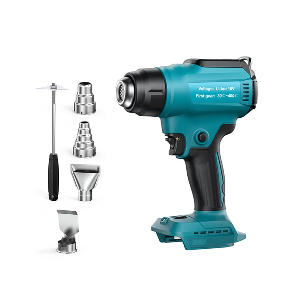 Nananuu 350W Cordless Heat Gun Portable Power Tool Heat Shrink Gun For Makita/For Dewalt/For Ryobi/For Milwaukee(NO Battery)