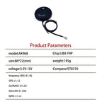 UBX-F9P High-Precision GNSS Module RTK Differential Multi Band Positioning Support for UAV Precise Control Mobile Robot