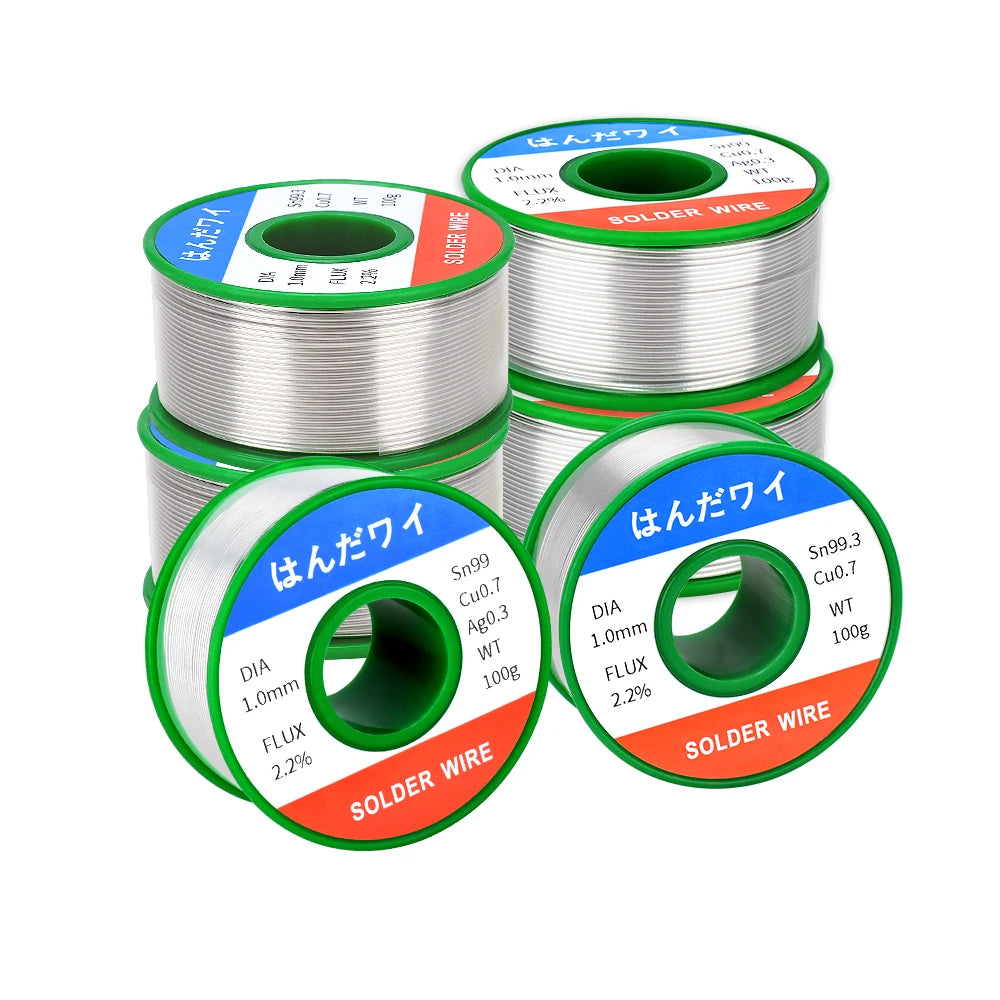 Sn99.3 Cu0.7 50G 100G Lead Free Solder Wire Tin 0.5/0.6/0.8/1.0mm Rosin Core Solder Welding Soldering Iron